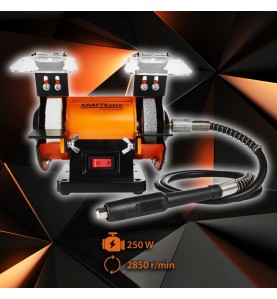 Szlifierka stołowa KD567 - grafika z parametrami mocy 250W i obrotami