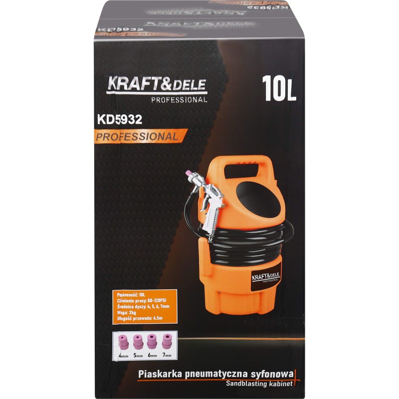 Sifoninis smėliasrautis 10L KRAFT&DELE KD5932 Sifoninis smėliasrautis 10L KRAFT&DELE KD5932