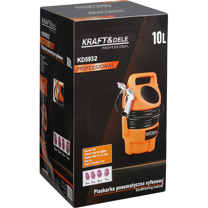 Sifoninis smėliasrautis 10L KRAFT&DELE KD5932 Sifoninis smėliasrautis 10L KRAFT&DELE KD5932