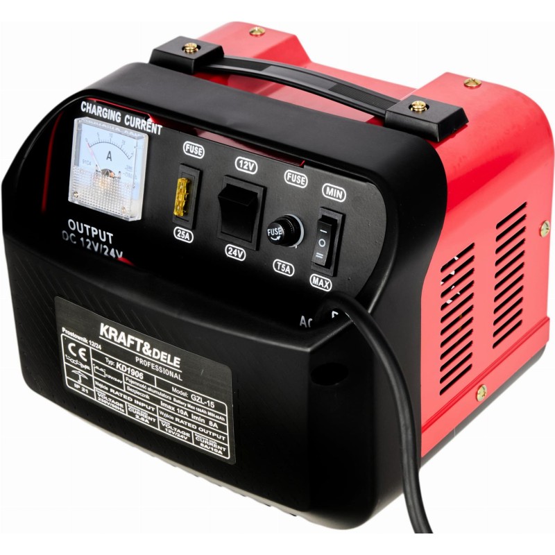 Automobilinis akumuliatorių įkroviklis 12V 24V 20A 200Ah KRAFT&DELE KD1907