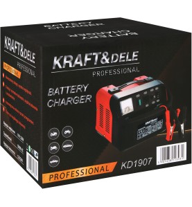 Frontowa strona pudełka prostownika samochodowego Kraft&Dele KD1907