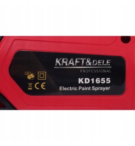 Tabliczka znamionowa pistoletu natryskowego Kraft&Dele KD1655