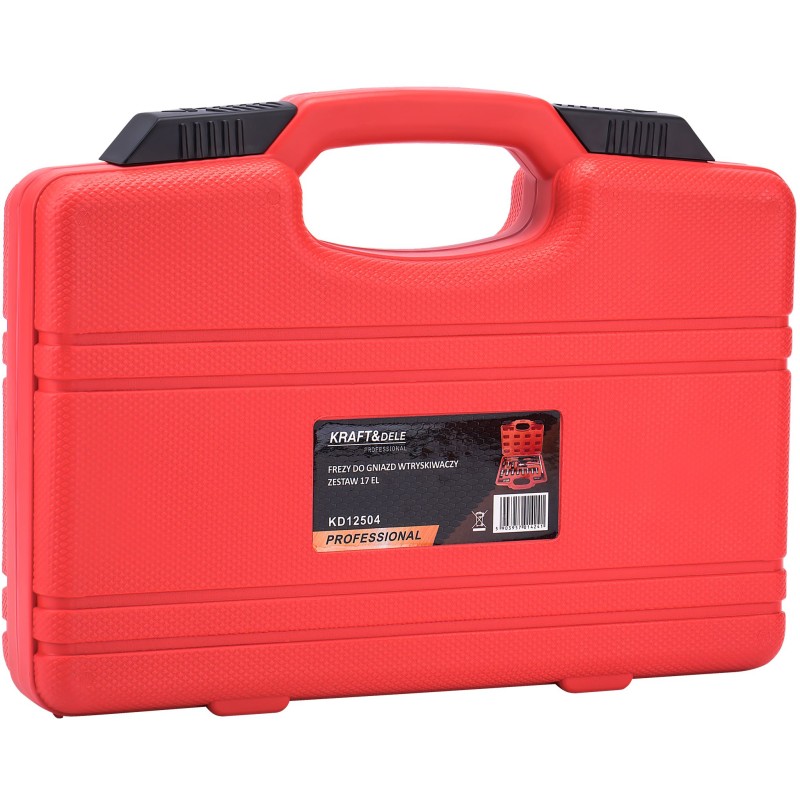 Degalų purkštukų lizdų valymo frezų rinkinys 17 vnt. KRAFT&DELE KD12504 Degalų purkštukų lizdų valymo frezų rinkinys 17 vnt. KRAFT&DELE KD12504