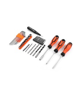 Set aus Wechselbits, Bohrern und Schraubendrehern für den Bohrschrauber KD3356