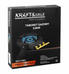 Pudełko taboretu gazowego 9,8 kW KD117851 z grafiką produktu