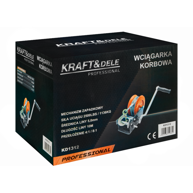 Kézi csörlő 2500Ibs KRAFT&DELE KD1312 Kézi csörlő 2500Ibs KRAFT&DELE KD1312