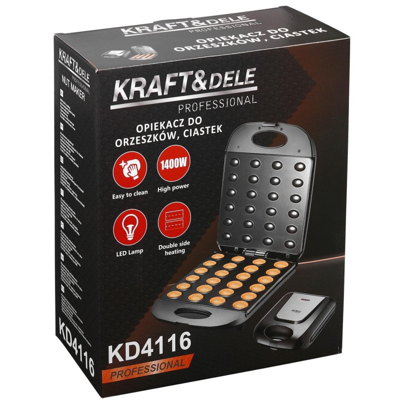 Sausainių, riešutėlių kepimo aparatas 1400W KRAFT&DELE KD4116 Sausainių, riešutėlių kepimo aparatas 1400W KRAFT&DELE KD4116