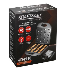 Opakowanie opiekacza do orzeszków Kraft&Dele KD4116 z opisem parametrów