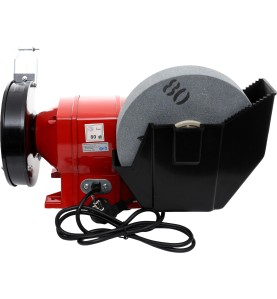 Rückansicht der Schleifmaschine KD546 mit Wassertank und Typenschild