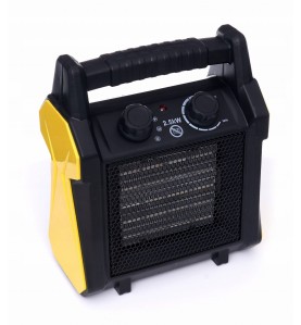 Nagrzewnica elektryczna 2,5KW KD11740 - widok z boku z widocznym panelem sterowania