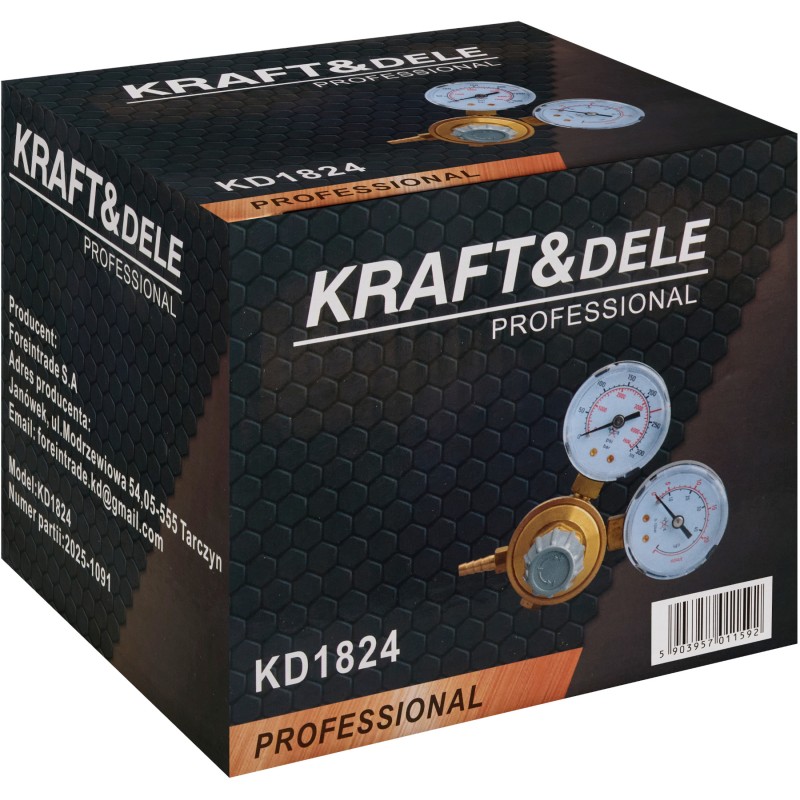 Reduktor spawalniczy CO2 / AR 300 bar KRAFT&DELE KD1824 Reduktor spawalniczy CO2 / AR 300 bar KRAFT&DELE KD1824