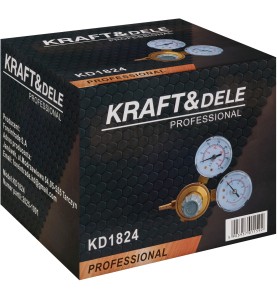 Opakowanie reduktora spawalniczego Kraft&Dele KD1824 - widok z ukosa