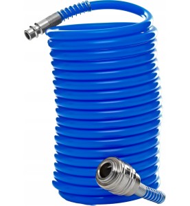 Blauer Spiralschlauch für Kompressor aus dem Set KD2100