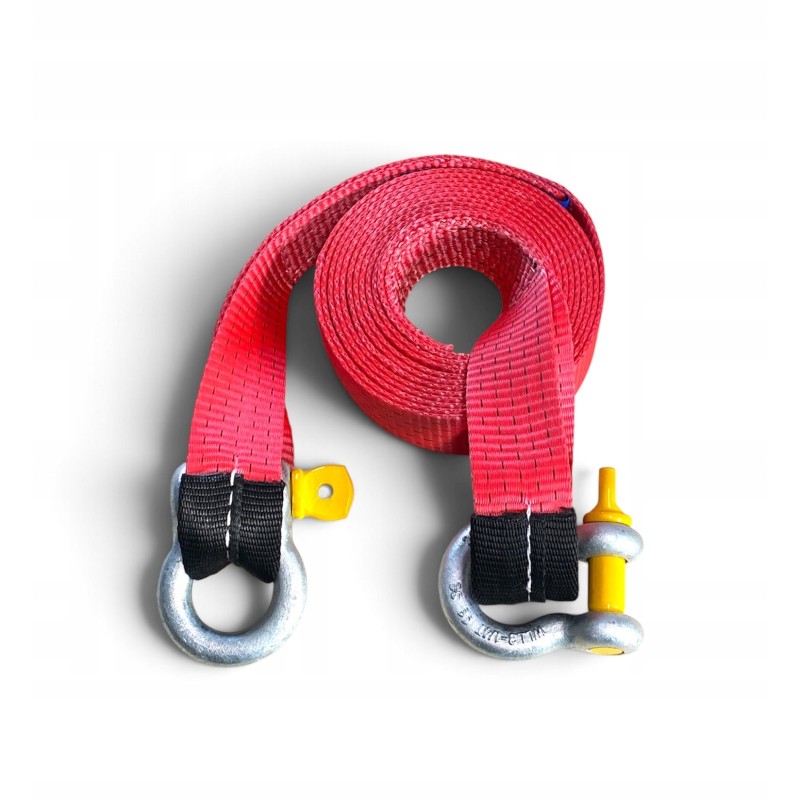 Linka pas holowniczy 5m 7,5t 50mm + 2 szakle TÜV wzmocnione pętle