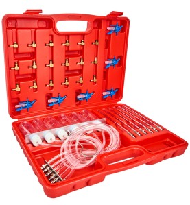Zestaw do diagnostyki wtryskiwaczy Common Rail KD10698 - widok z góry na akcesoria