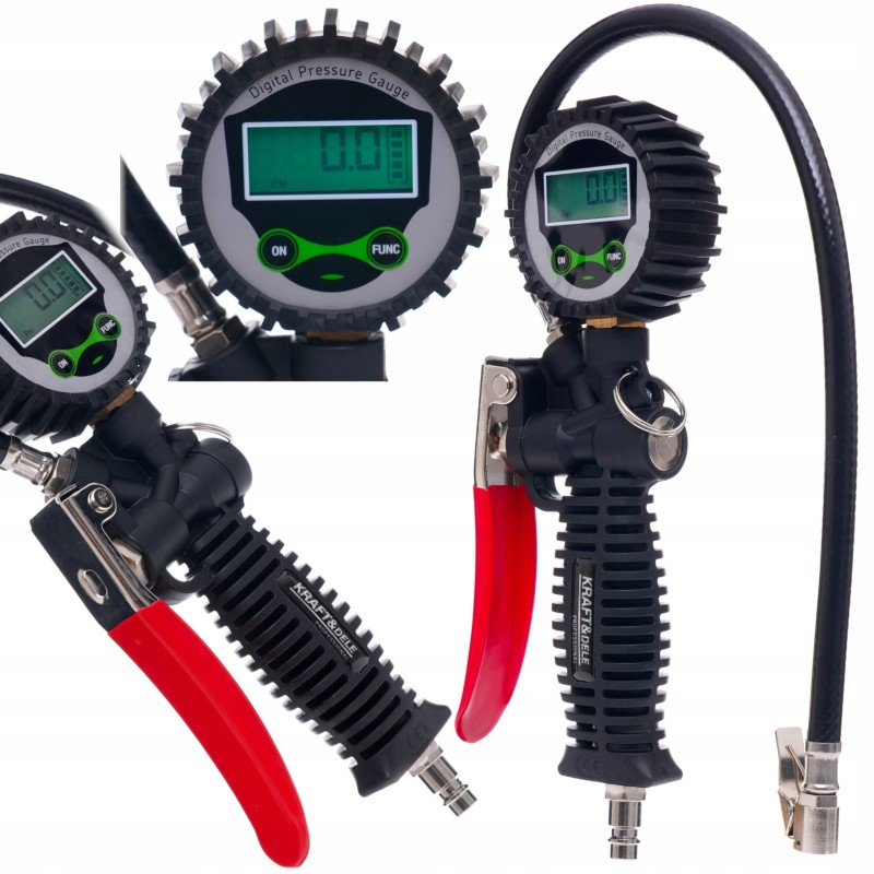 Padangų pūtimo pistoletas su LCD manometru KRAFT&DELE KD1366 Padangų pūtimo pistoletas su LCD manometru KRAFT&DELE KD1366