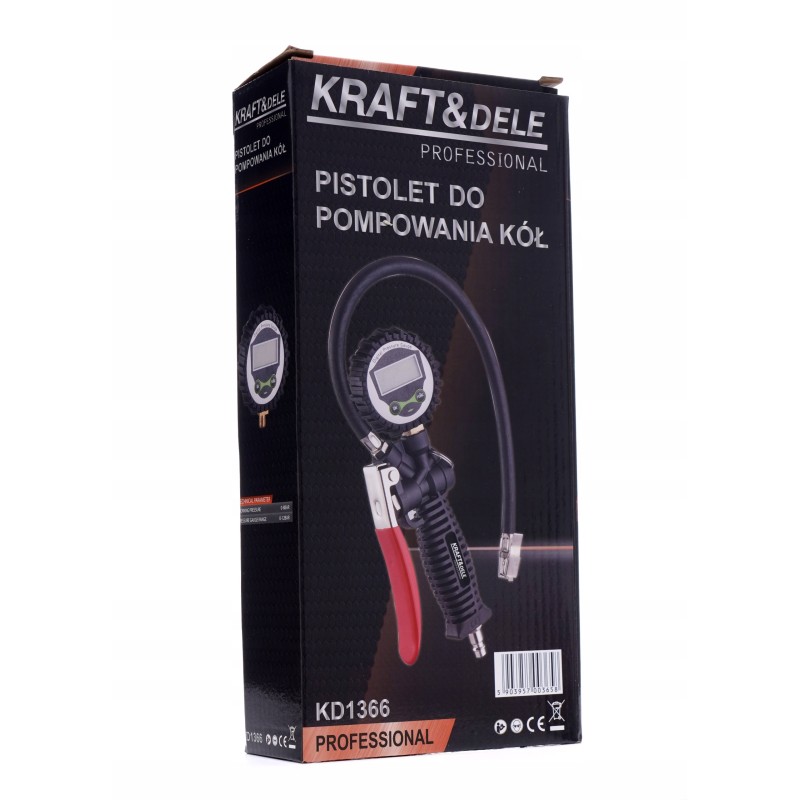 Padangų pūtimo pistoletas su LCD manometru KRAFT&DELE KD1366 Padangų pūtimo pistoletas su LCD manometru KRAFT&DELE KD1366