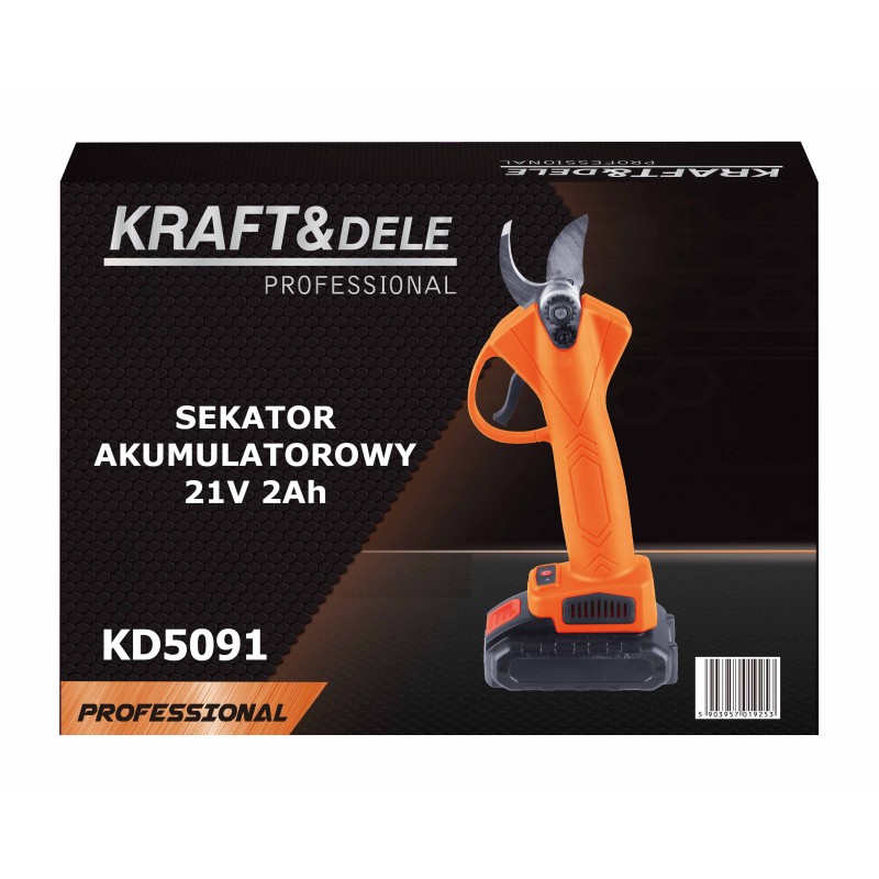 Sekator akumulatorowy 21V 2Ah x 2 szt. + ładowarka KRAFT&DELE KD5091