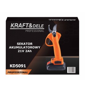 Pudełko sekatora akumulatorowego Kraft&Dele KD5091 - widok z przodu