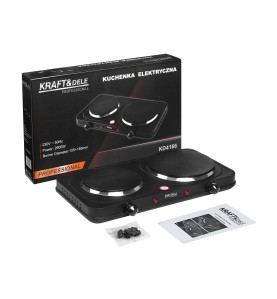 Elektroherd 2600W KD4166 - Set mit Verpackung und Bedienungsanleitung