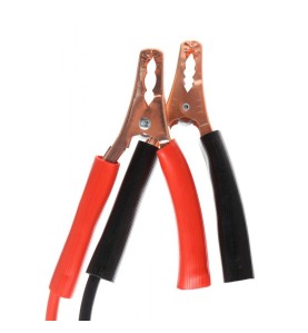 KRAFT&DELE KD1284 Starthilfekabel 800A 4,5m - Nahaufnahme der beiden Klemmen mit roter und schwarzer Isolierung