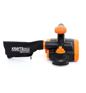 Kraft&Dele Elektrohobel KD1681 - Vorderansicht mit Staubbeutel