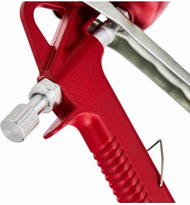 Nahaufnahme des Griffs und Abzugsmechanismus der Putzpistole KD2094