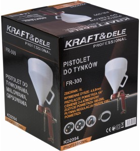 Kartonverpackung der Kraft&Dele Putzpistole KD2094