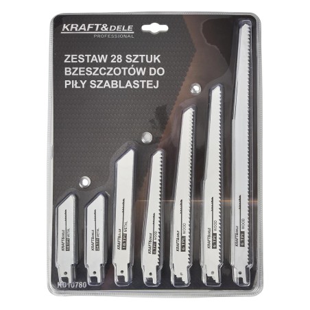 Zestaw brzeszczotów do piły szablastej 28szt. KD10780 - zdjęcie główne w opakowaniu