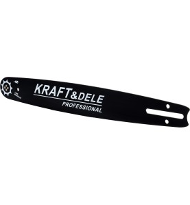 Kettensägenschiene Kraft&Dele - Ansicht der Halterung und Spitze