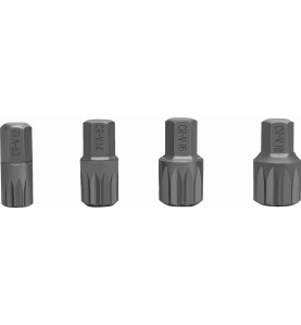 Große SPLINE-Bits M12-M18 aus dem Set KD10539 - Profilansicht