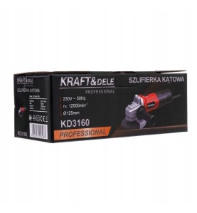Oryginalne opakowanie szlifierki kątowej Kraft&Dele KD3160