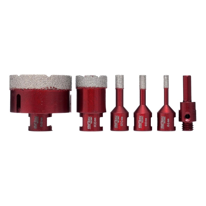 Gyémánt körkivágó készlet 6-68mm M14 5db KRAFT&DELE KD11219 Gyémánt körkivágó készlet 6-68mm M14 5db KRAFT&DELE KD11219