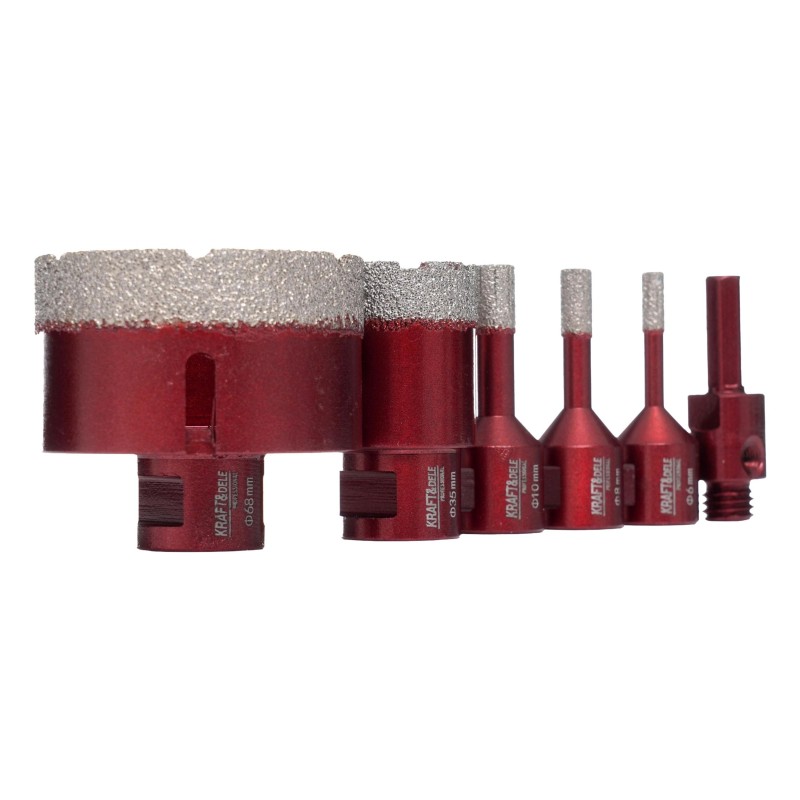 Gyémánt körkivágó készlet 6-68mm M14 5db KRAFT&DELE KD11219 Gyémánt körkivágó készlet 6-68mm M14 5db KRAFT&DELE KD11219