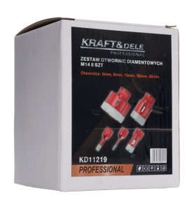 Opakowanie kartonowe zestawu otwornic diamentowych Kraft&Dele KD11219