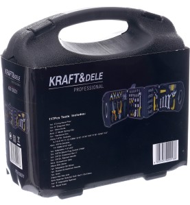 117-tlg. Werkzeugset KD10831 - Außenverpackung mit Inhaltsbeschreibung