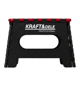 Kraft&Dele KD10749 Klapphocker, Seitenansicht der schwarzen Konstruktion