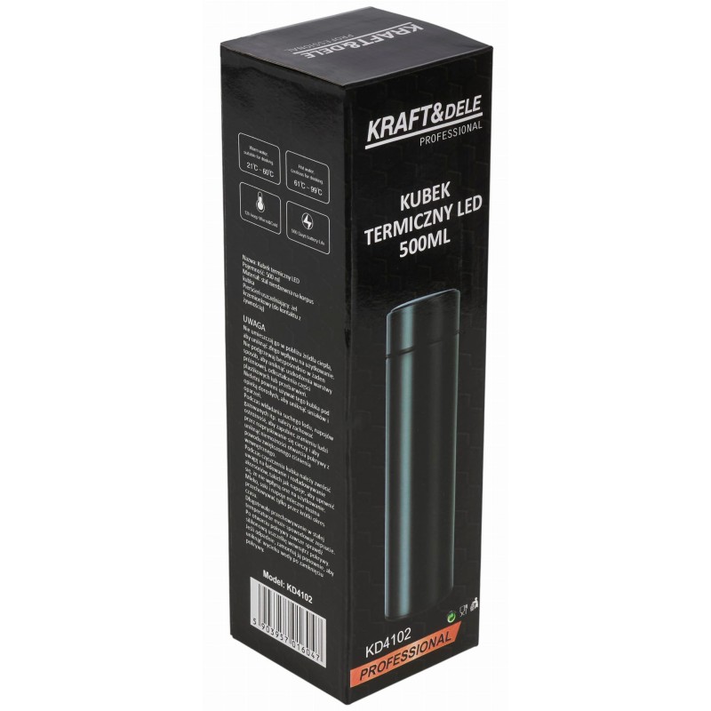 Thermo-Becher 500ml mit LED-Touch-Display KRAFT&DELE KD4102