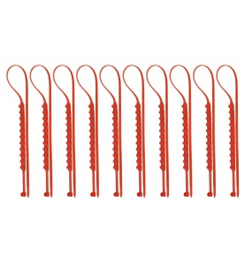 Set aus 10 orangen Schneebändern KD5931 in einer Reihe angeordnet