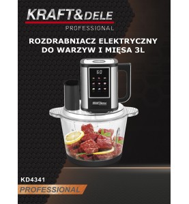 Grafik auf der Verpackung des Zerkleinerers KD4341 mit Abbildung des Geräts