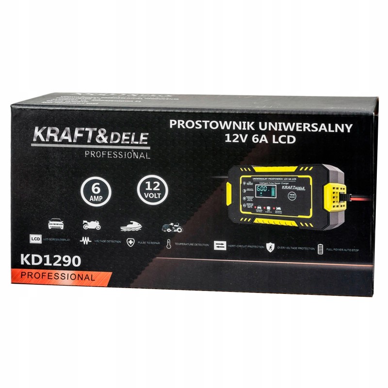 Univerzális akkumulátortöltő 12/24V 10A KRAFT&DELE KD1291 Univerzális akkumulátortöltő 12/24V 10A KRAFT&DELE KD1291