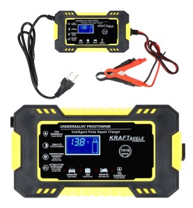 Zestaw prostownika uniwersalnego 12/24V 10A KD1291 z widocznym panelem