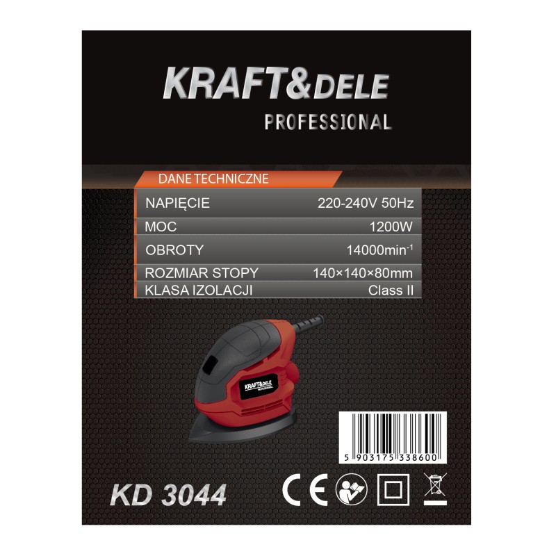 Excenter csiszoló 900W KRAFT&DELE KD3044