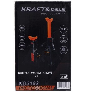 Opakowanie kobyłek warsztatowych 2T Kraft&Dele KD3182 - widok frontowy