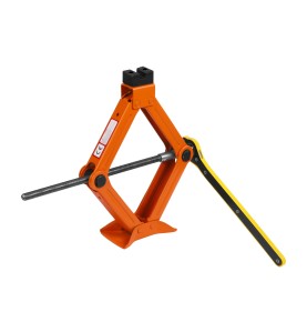 Podnośnik trapezowy 2T 120-420mm KD3526 z kluczem w trakcie obsługi