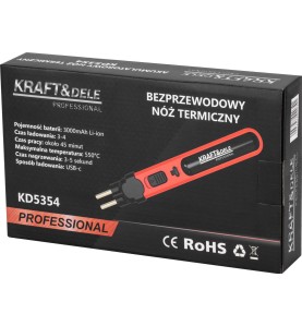 Opakowanie kartonowe bezprzewodowego noża termicznego KD5354