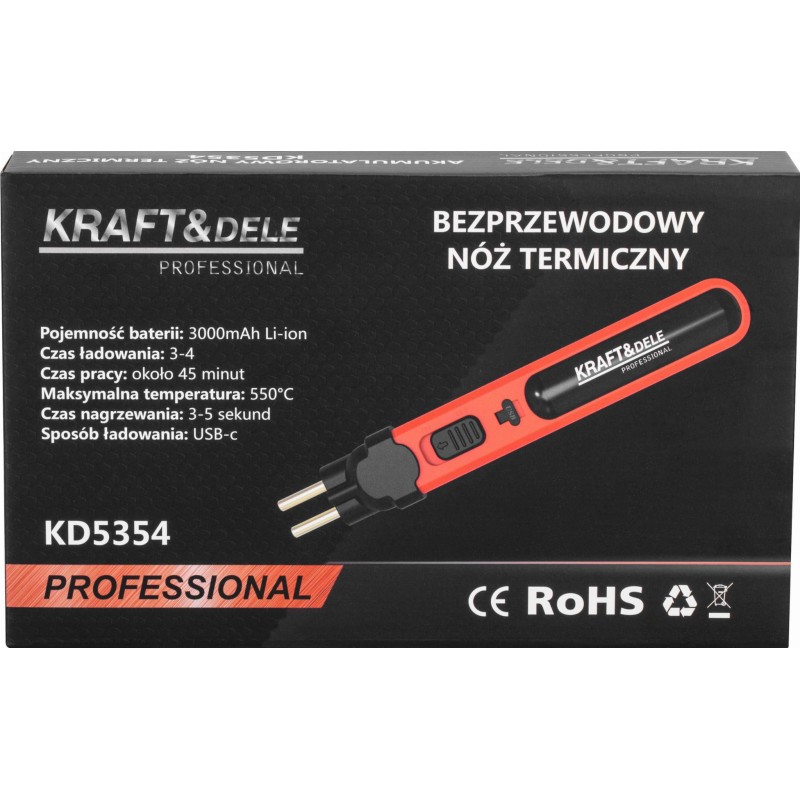 Akkumulátoros hőkés 3000mAh KRAFT&DELE KD5354