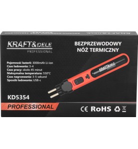 Pudełko produktu Kraft&Dele KD5354 z wyszczególnionymi parametrami technicznymi