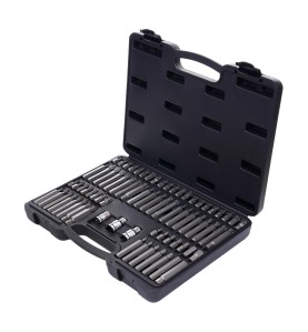 Komplet bitów TORX RIBE SPLINE 75el. KD10954 - widok pod kątem na otwartą kasetę