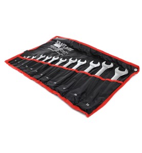 Klucze płasko-oczkowe Kraft&Dele KD10938 w etui, widok z perspektywy